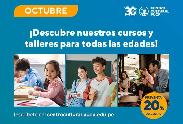 Cursos y talleres CCPUCP en setiembre