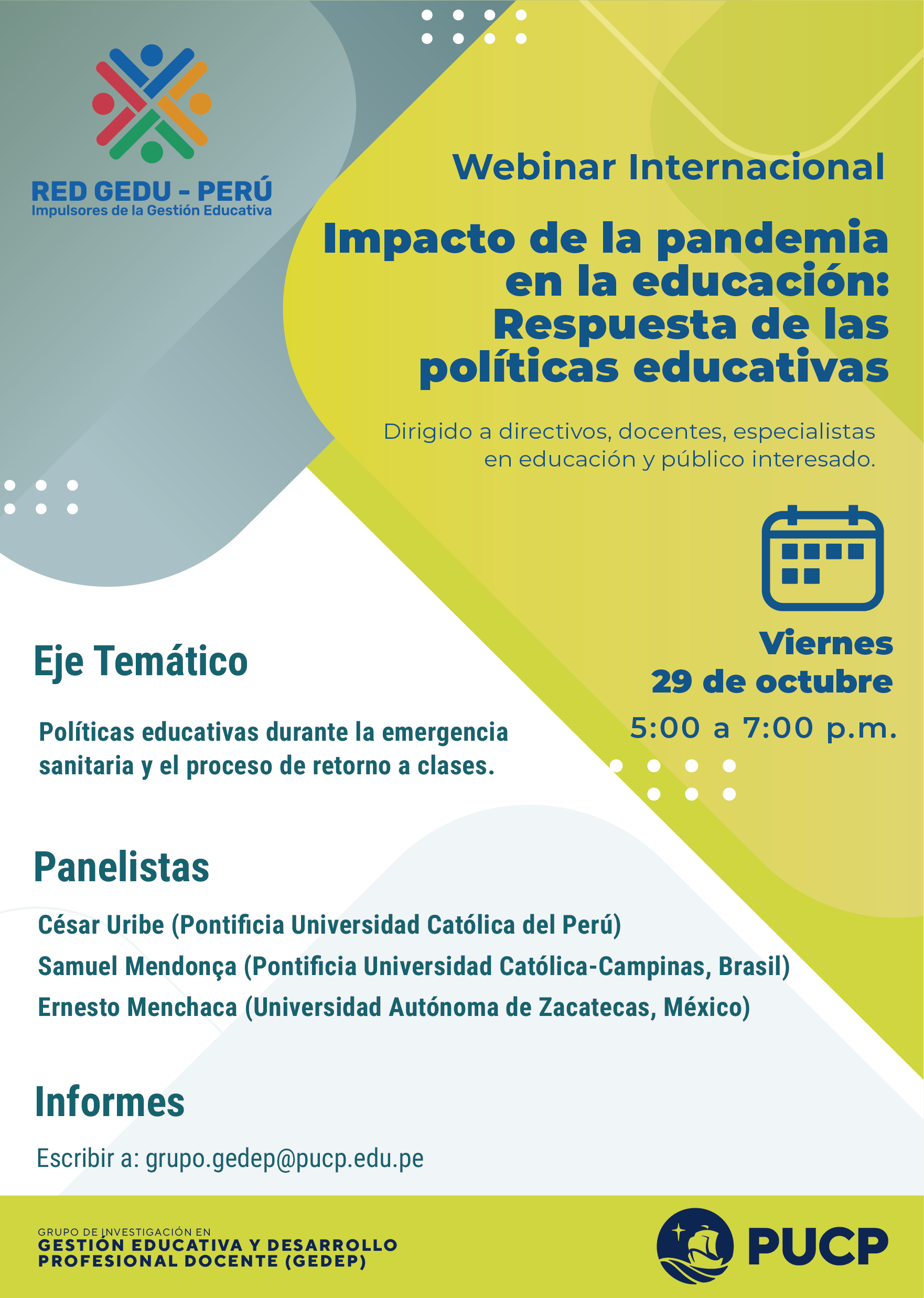 Webinar Internacional: Impacto de la pandemia en la educación ...