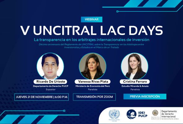 imagen V UNCITRAL LAC DAYS - La transparencia en los arbitrajes internacionales de inversión